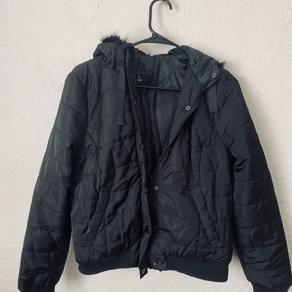 JouJou women’s faux fur lined hooded down jacket - Picture 13 of 16